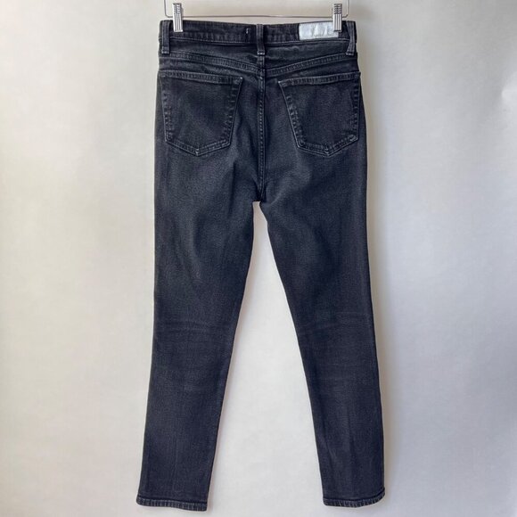 RE/DONE High-Rise Straight Jeans ,Size 29, Black Washed N57 - Picture 4 of 11
